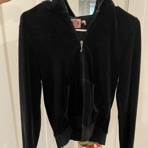 Juicy Couture Black Zip-Up Sweater